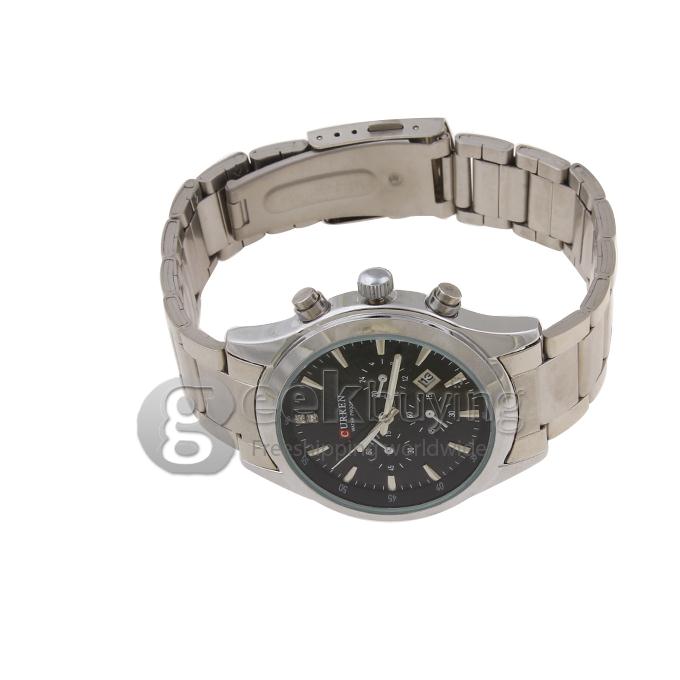 CURREN 8085 Stainless Steel Men's Fashion & Casual Watches - Silver