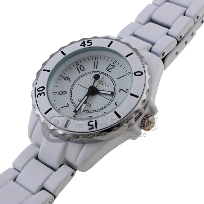 SINOBI 1850 Stainless Steel Women's Fashion Watches - White