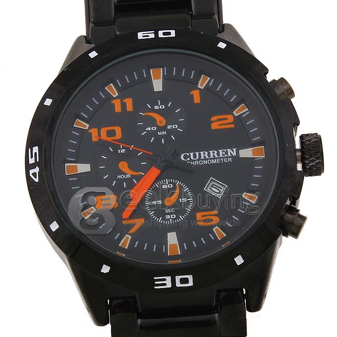 CURREN 8021 Stainless Steel Men's Fashion & Casual Watches - Black