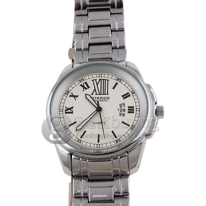 CURREN 8087 Stainless Steel Men's Fashion & Casual Watches - Silver