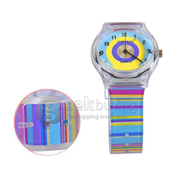 Children Rainbow Design Style Wrist Watch - Multicolor