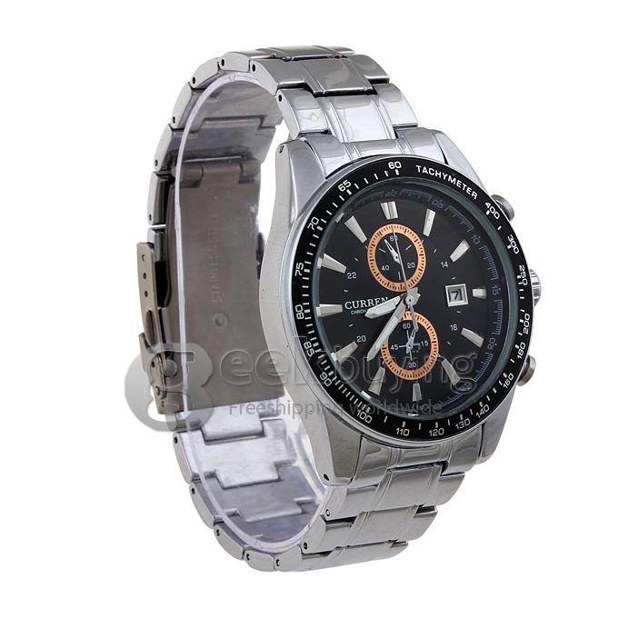 CURREN 8010 Stainless Steel Men's Fashion & Casual Watches - Silver
