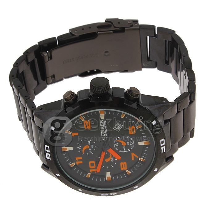 CURREN 8021 Stainless Steel Men's Fashion & Casual Watches - Black