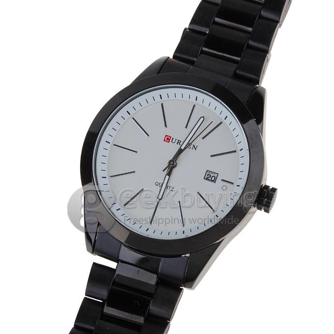 CURREN 8091 Stainless Steel Men's Fashion & Casual Watches - Black