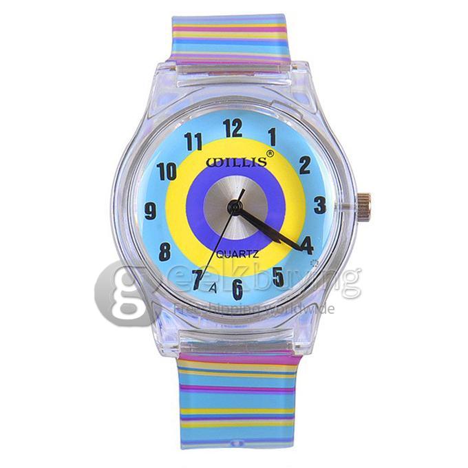 Children Rainbow Design Style Wrist Watch - Multicolor