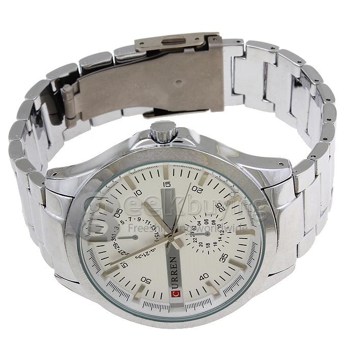 CURREN 8128 Stainless Steel Men's Fashion & Casual Watches - Silver