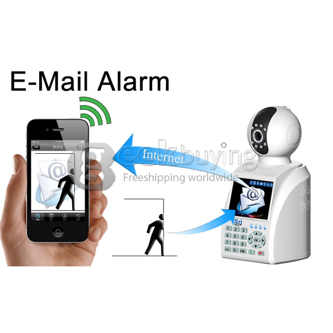 SRI-SP001 0.3 MP Advanced Cloud Link P2P Tech Wireless IP Camera Support iPhone and Android Phones Connecting (White)