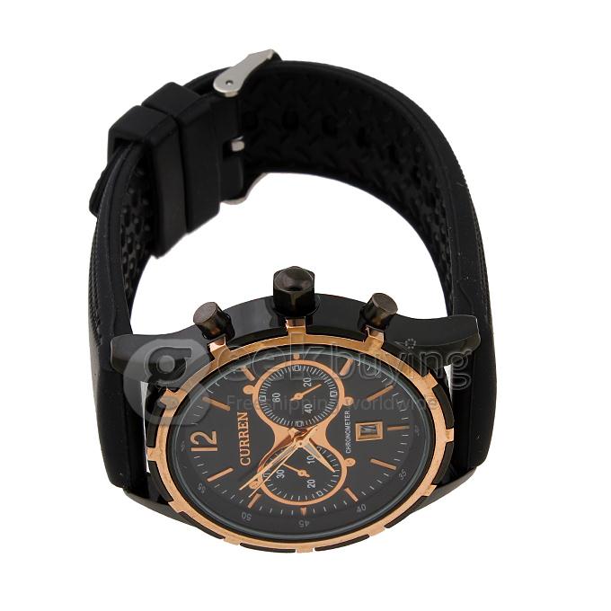 CURREN 8066 Men's Fashion & Casual Watches - Black