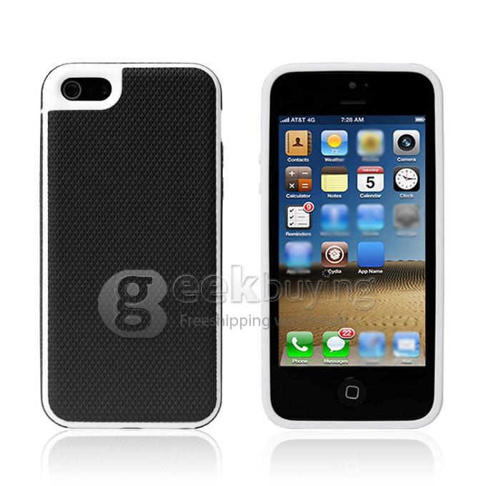 New Style Soft Ball Pattern Cover Case for iPhone 5C - Black