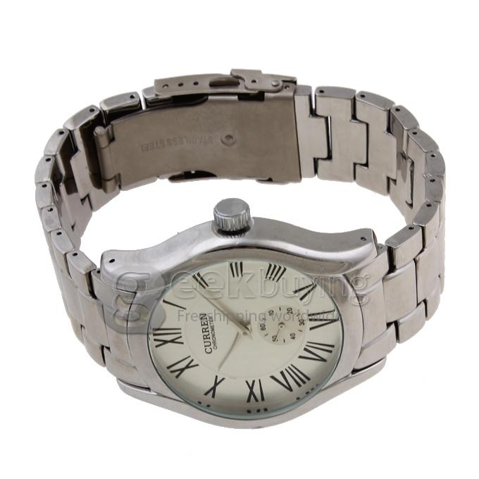 CURREN 8061 Stainless Steel Men's Fashion & Casual Watches - Silver