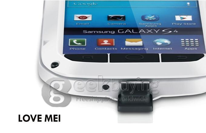 LOVE MEI Weather/Dirt/Shockproof Protect Case for Samsung Galaxy S4 IV i9500 - White