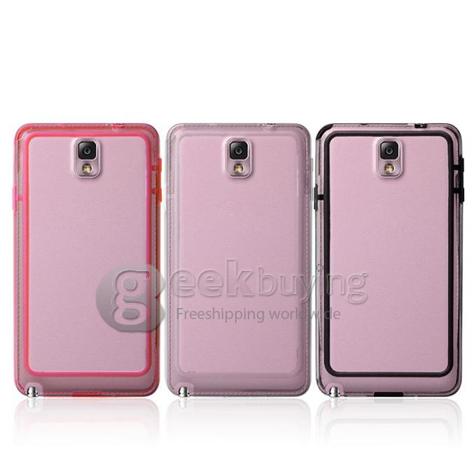 Transparent Thin Bumper Case Cover for Samsung Galaxy Note 3 N9005 - White
