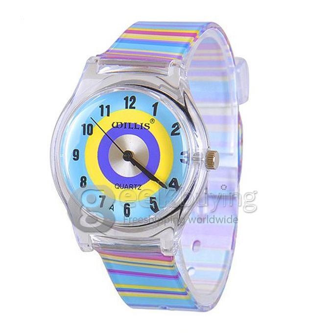 Children Rainbow Design Style Wrist Watch - Multicolor