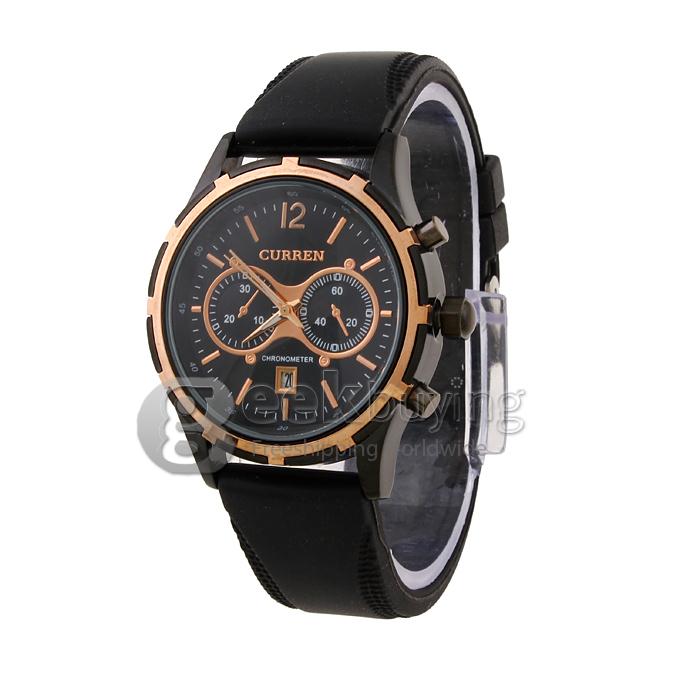 CURREN 8066 Men's Fashion & Casual Watches - Black