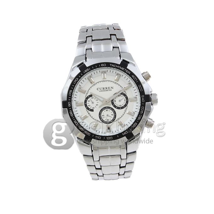 CURREN 8084 Stainless Steel Men's Fashion & Casual Watches - Silver