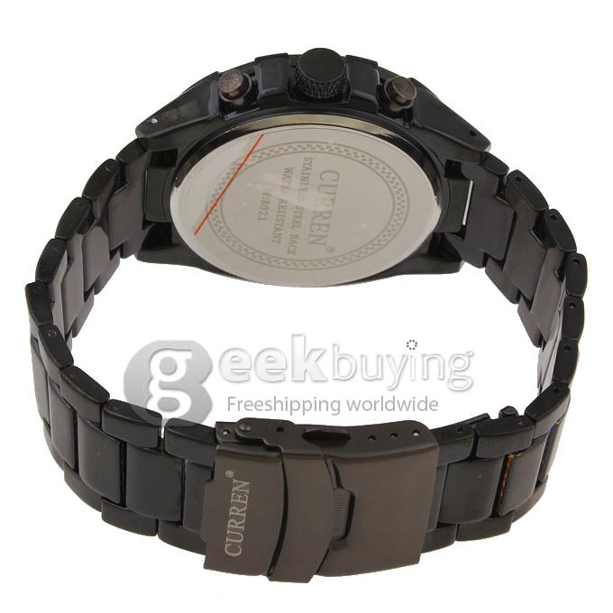 CURREN 8021 Stainless Steel Men's Fashion & Casual Watches - Black