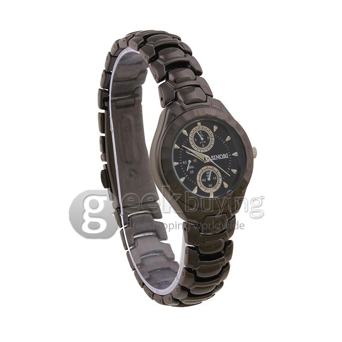 SINOBI 3595 Stainless Steel Women's Fashion & Casual Watches - Black
