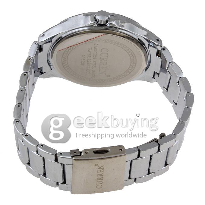 CURREN 8128 Stainless Steel Men's Fashion & Casual Watches - Silver