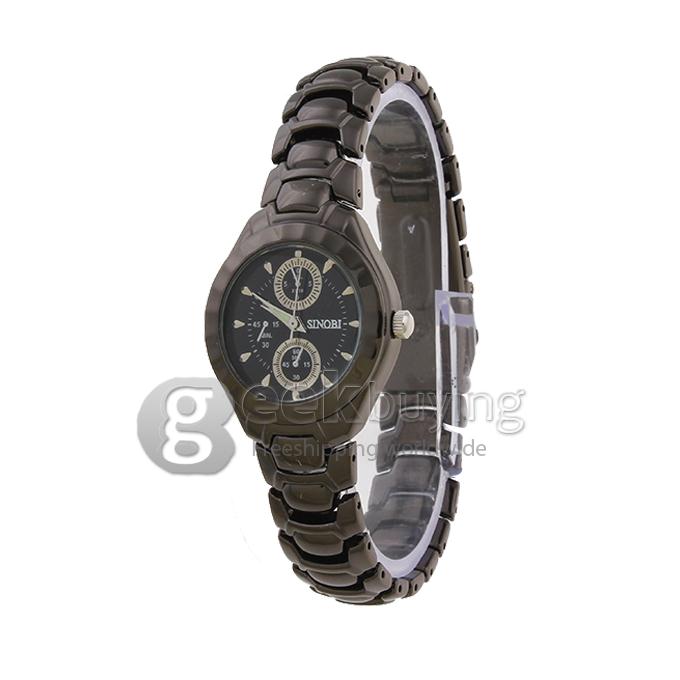 SINOBI 3595 Stainless Steel Women's Fashion & Casual Watches - Black