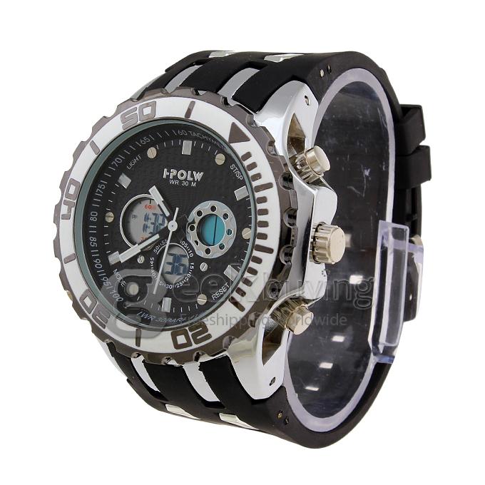 I-POLW 591 30 Meters Waterproof Fashion Sports Utility Watch - White