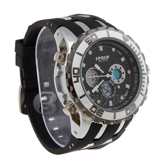 I-POLW 591 30 Meters Waterproof Fashion Sports Utility Watch - White