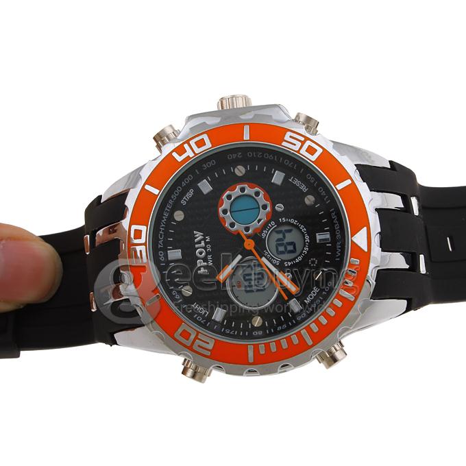 I-POLW 591 30 Meters Waterproof Fashion Sports Utility Watch - Orange