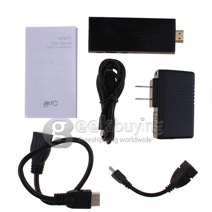 IMITO QX2 RK3188T Quad Core Google Android 4.2.2 OS Cortex-A9 1.4GHz Mini PC TV Box 2G/8G Bluetooth WIFI - Black