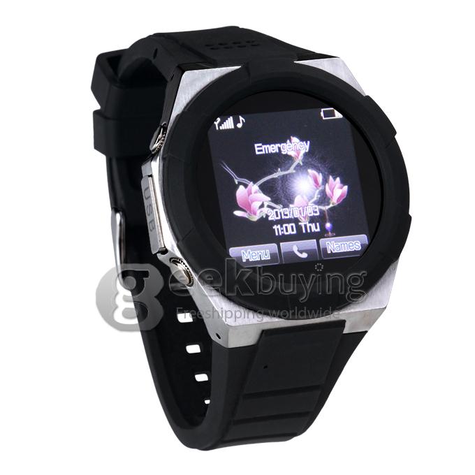 A6 1.54 inch Touch Screen MTK 6250 Watch phone Bluetooth/Sync Phonebook/Call/SMS/Anti Lost - Black