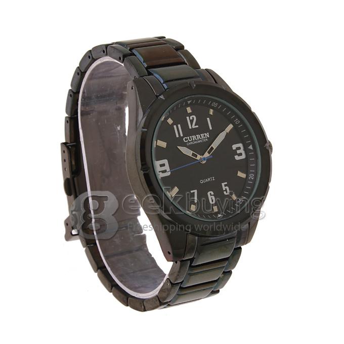 CURREN 8037 Stainless Steel Men's Fashion & Casual Watches - Black