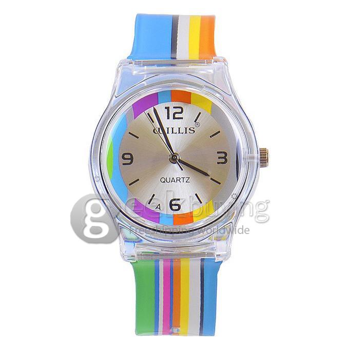 Children Rainbow Design Style Wrist Watch - Multicolor