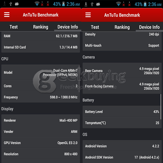 CUBOT C9W 4.0 Inch Capacitive Screen MTK6572W Dual Core 1.2GHz Smart Phone Android 4.2 OS 3G/Bluetooth/WiFi- Red