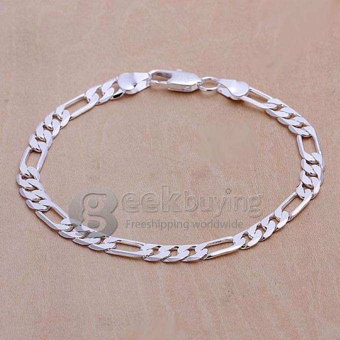 925 Sterling Silver 6MM Sideways Fashion Bracelet