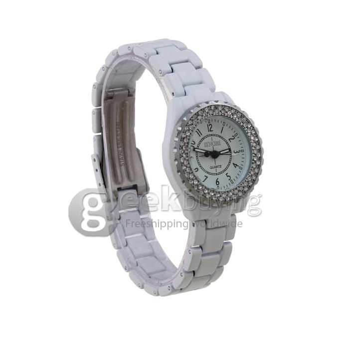 SINOBI 1850 Stainless Steel Women's Fashion & Casual Watches - White
