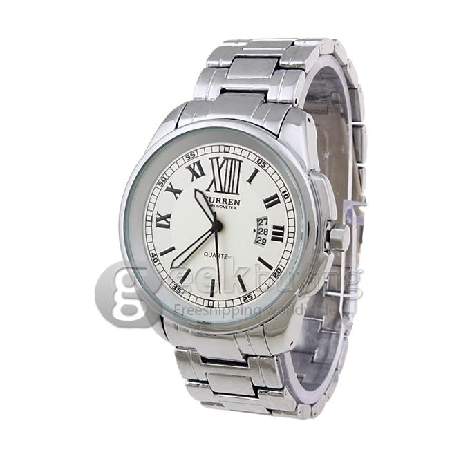 CURREN 8087 Stainless Steel Men's Fashion & Casual Watches - Silver