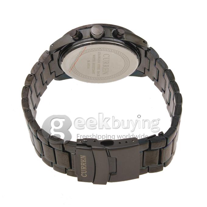 CURREN 8016 Stainless Steel Men's Fashion & Casual Watches - Black
