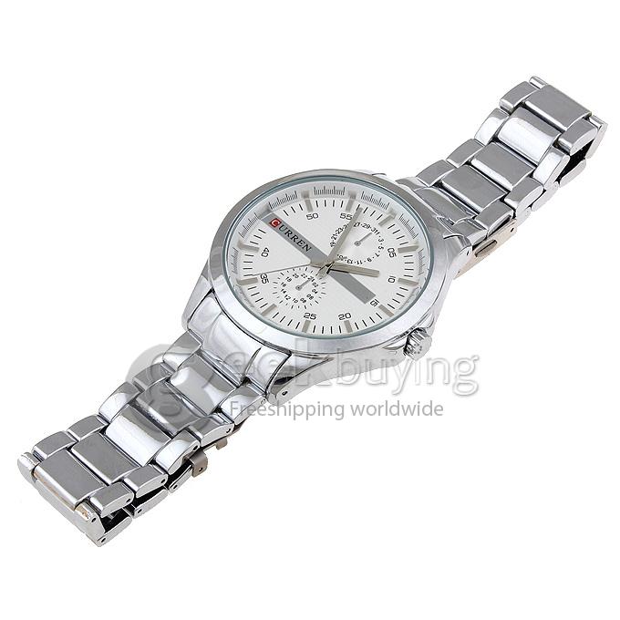 CURREN 8128 Stainless Steel Men's Fashion & Casual Watches - Silver