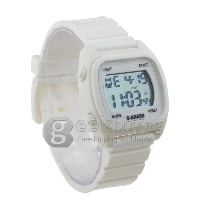 780 Fashion Style Plastic Sports Watches - White