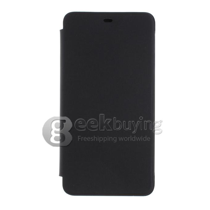 Protective PU Leather Hard Case Cover Shell for THL W200 W200S - Black