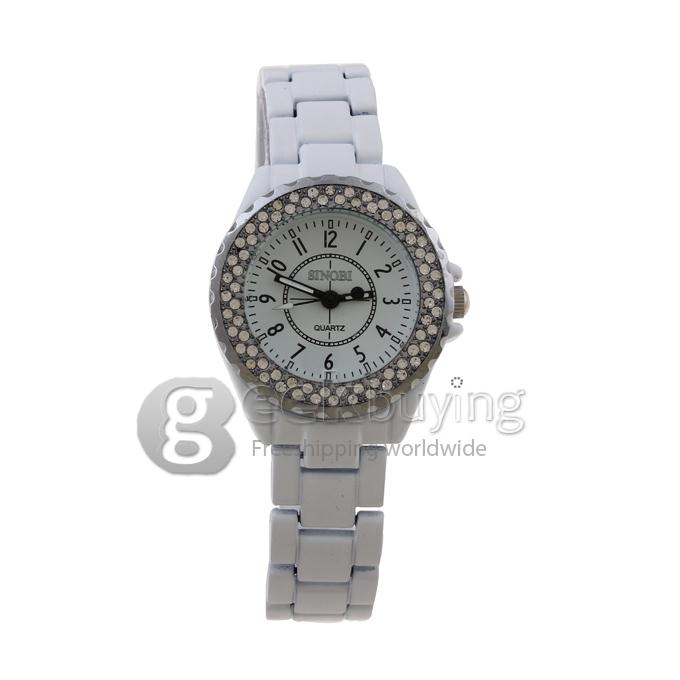 SINOBI 1850 Stainless Steel Women's Fashion & Casual Watches - White