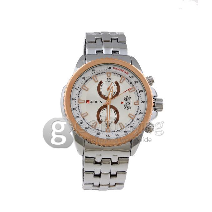 CURREN 8082 Stainless Steel Men's Fashion & Casual Watches - Silver