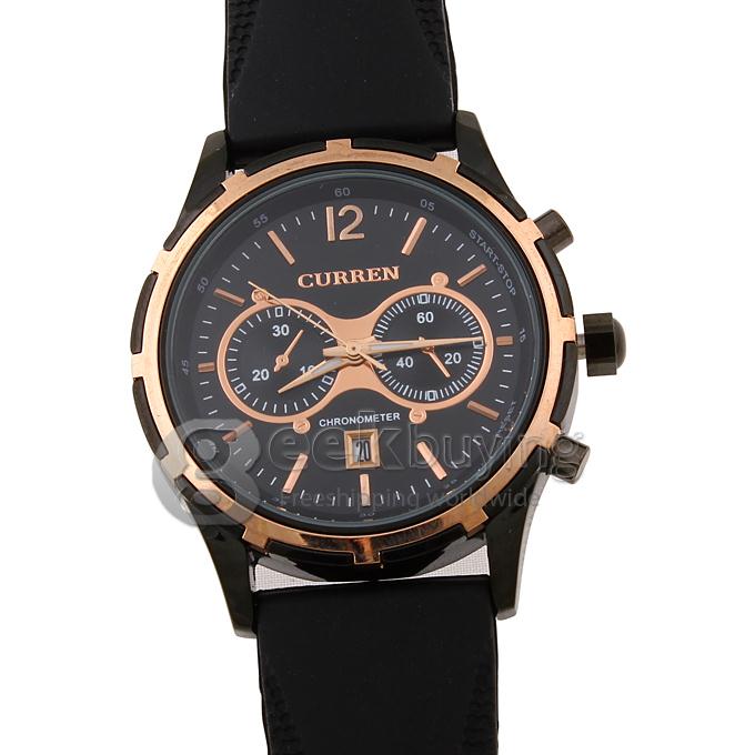 CURREN 8066 Men's Fashion & Casual Watches - Black