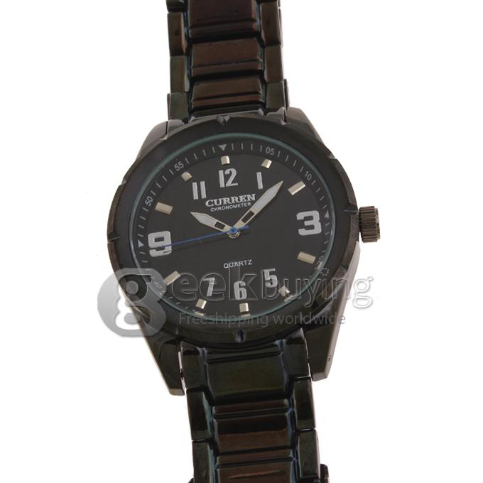 CURREN 8037 Stainless Steel Men's Fashion & Casual Watches - Black