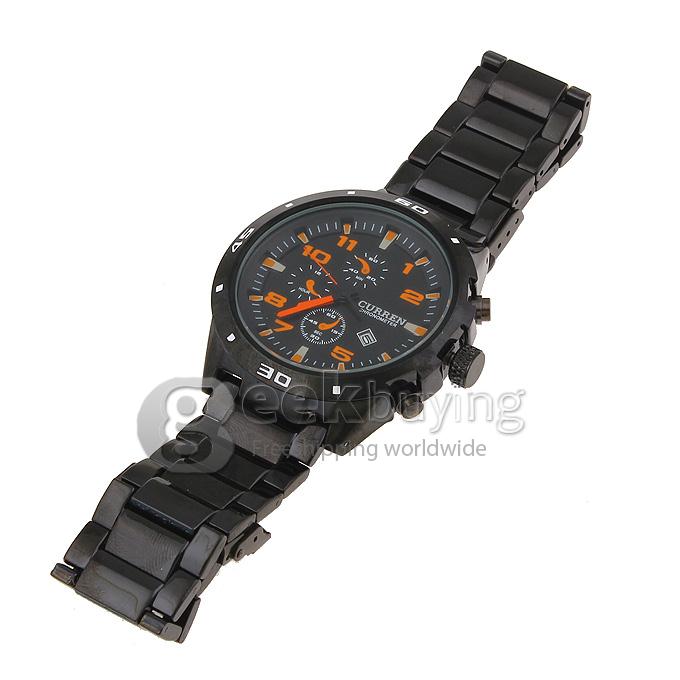 CURREN 8021 Stainless Steel Men's Fashion & Casual Watches - Black