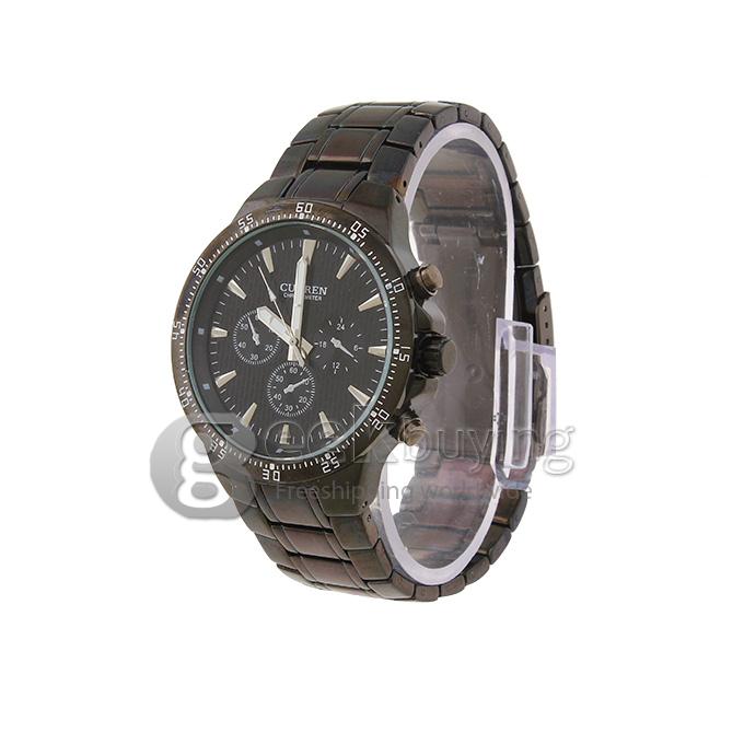 CURREN 8063 Stainless Steel Men's Fashion & Casual Watches - Black