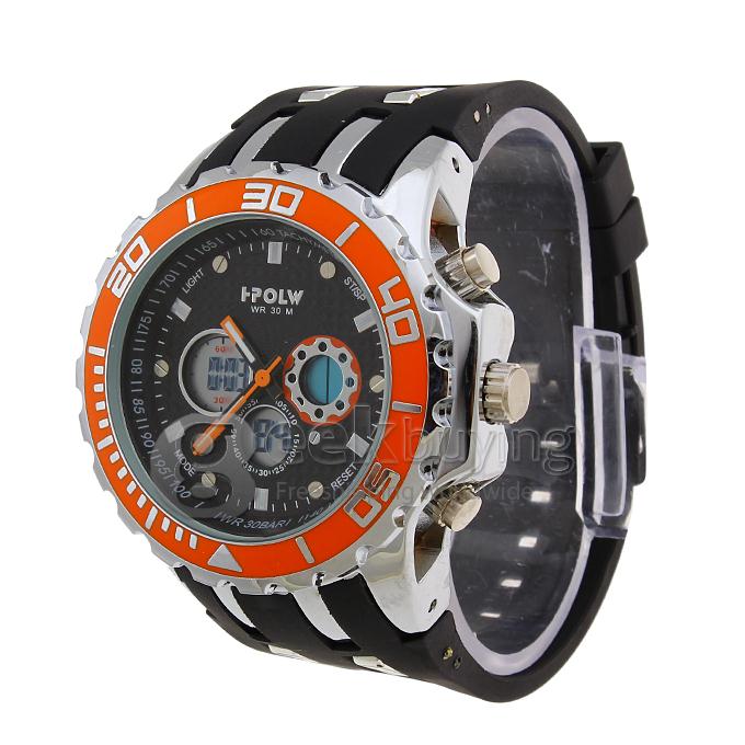 I-POLW 591 30 Meters Waterproof Fashion Sports Utility Watch - Orange