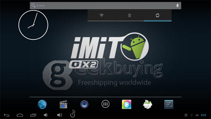 IMITO QX2 RK3188T Quad Core Google Android 4.2.2 OS Cortex-A9 1.4GHz Mini PC TV Box 2G/8G Bluetooth WIFI - Black