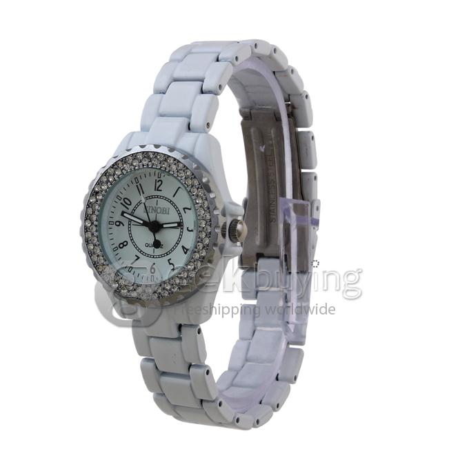 SINOBI 1850 Stainless Steel Women's Fashion & Casual Watches - White