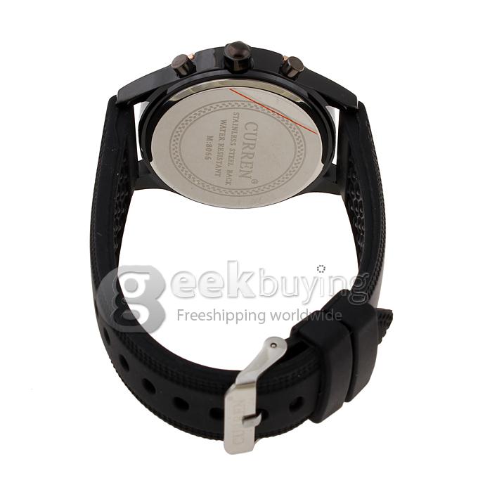 CURREN 8066 Men's Fashion & Casual Watches - Black
