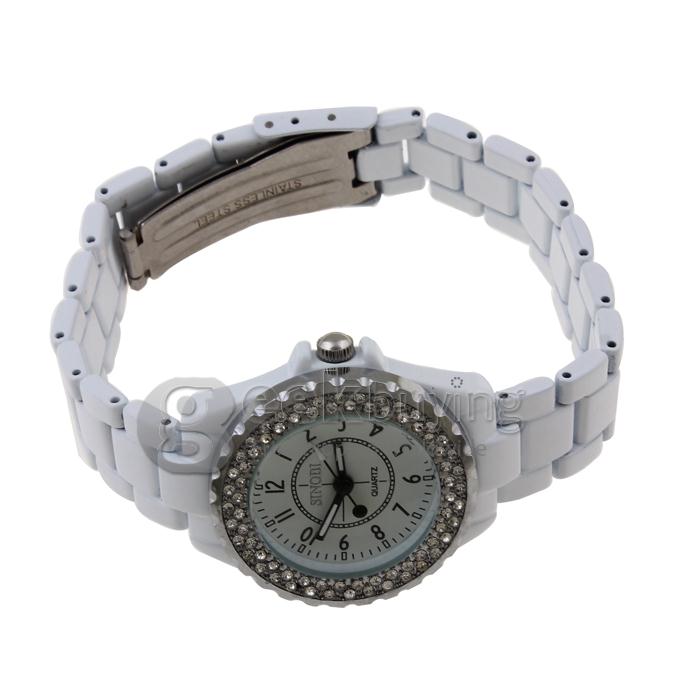 SINOBI 1850 Stainless Steel Women's Fashion & Casual Watches - White