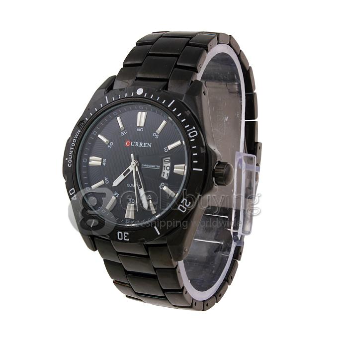 CURREN 8110 Stainless Steel Men's Fashion & Casual Watches - Black